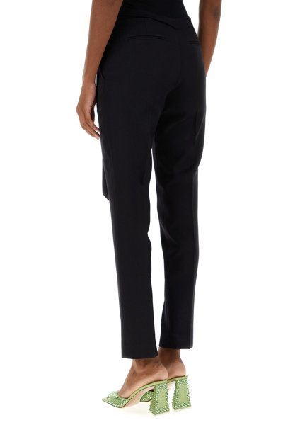 Attico Wool Pant With Belted Waist And Cut-out Design