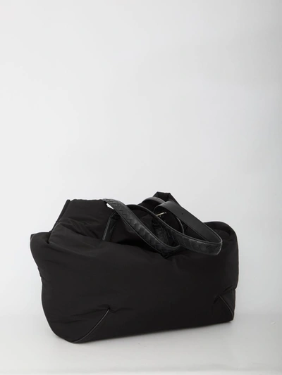 Shop Bottega Veneta Nylon Shopping Bag In Black