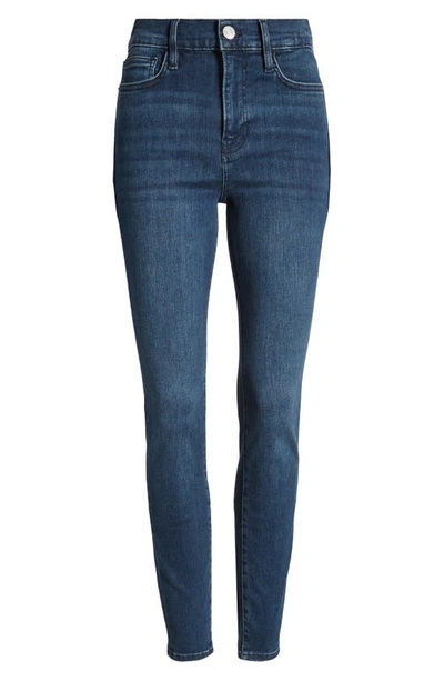 Shop Frame Le High Waist Skinny Jeans In Moonstone