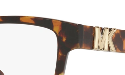 Shop Michael Kors Karlie I 51mm Square Optical Glasses In Clear/brown