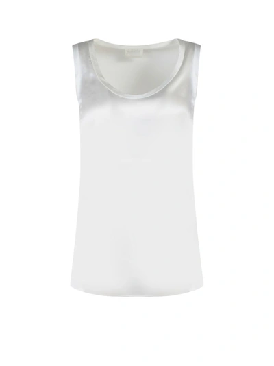 Shop Brunello Cucinelli Silk Top In White