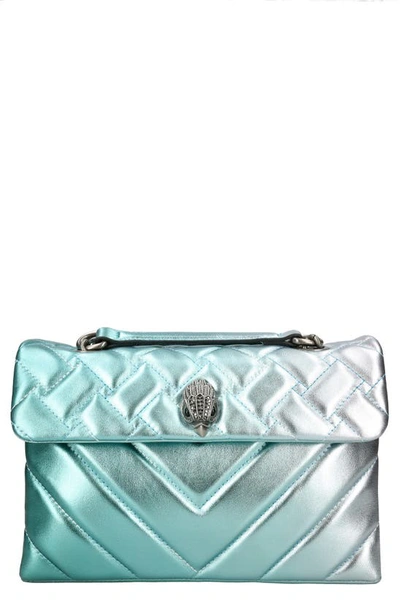 Shop Kurt Geiger Kensington Leather Convertible Shoulder Bag In Light/ Pastel Blue