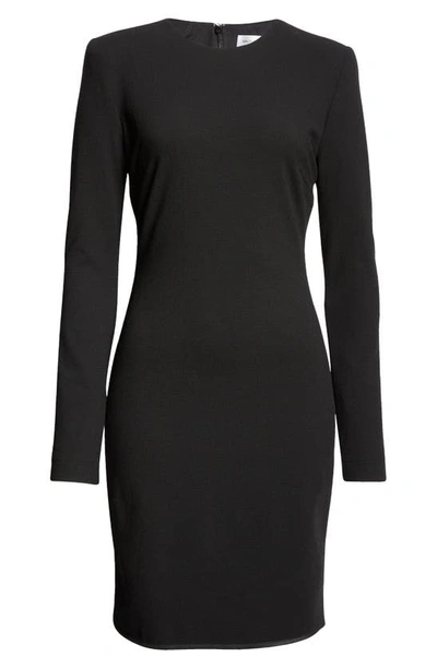 Victoria Beckham Below-knee Length Wool Blend Dress In Black