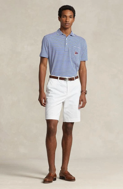 Shop Polo Ralph Lauren Flat Front Stretch Twill Chino Shorts In White