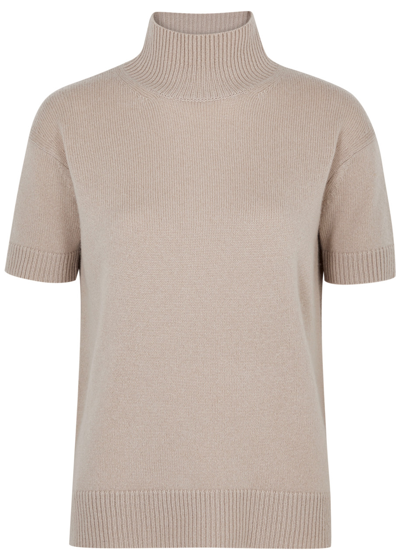 Shop 's Max Mara Paola High-neck Wool-blend Top In Sand