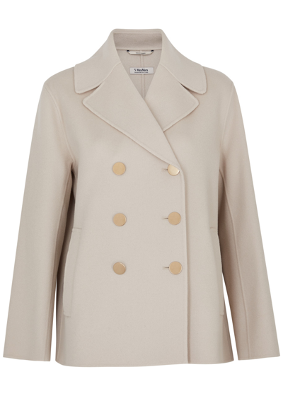 Shop 's Max Mara Margot Double-breasted Wool Jacket In Cream