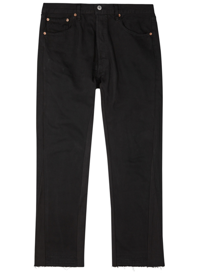 Shop Jeanius Bar Atelier Panelled Flared Jeans In Black