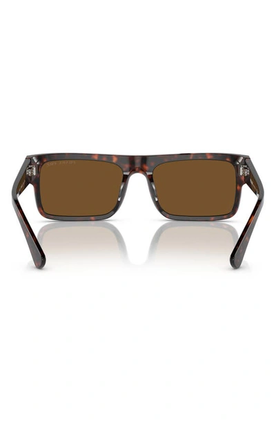 Prada Tortoiseshell Acetate Rectangular Sunglasses In Havana