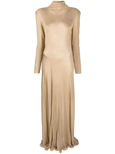 Shop Tom Ford Gold High-neck Gown