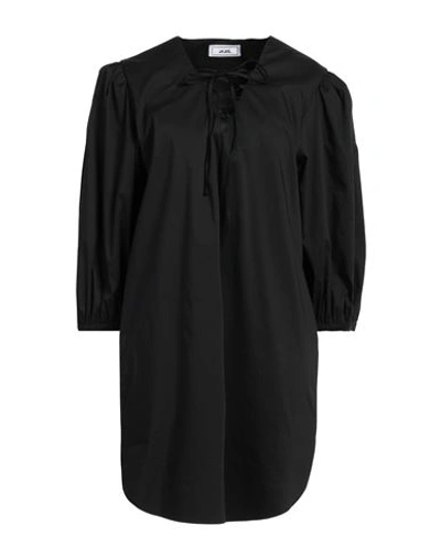 Shop Jijil Woman Mini Dress Black Size 6 Cotton, Polyamide, Elastane