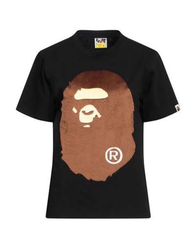 Shop A Bathing Ape Woman T-shirt Black Size Xs Cotton, Polyester