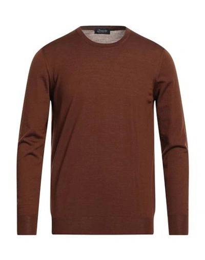 Shop Drumohr Man Sweater Brown Size 40 Cotton