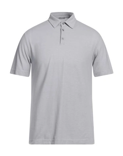 Shop Zanone Man Polo Shirt Light Grey Size 46 Cotton