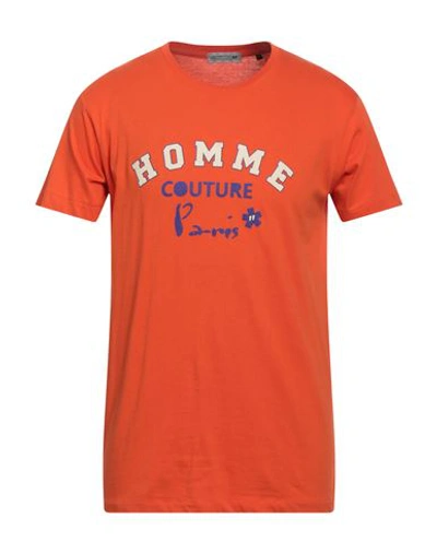 Shop Daniele Alessandrini Homme Man T-shirt Orange Size M Cotton