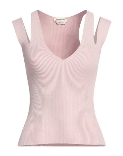 Shop Alexander Mcqueen Woman Sweater Pink Size Xs Viscose, Polyester