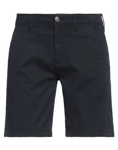Shop Guess Man Shorts & Bermuda Shorts Navy Blue Size 32 Organic Cotton, Cotton, Elastane