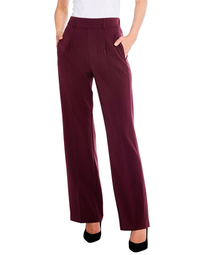 Shop Nic + Zoe The Avenue Wide Leg Pleated Pant In Red