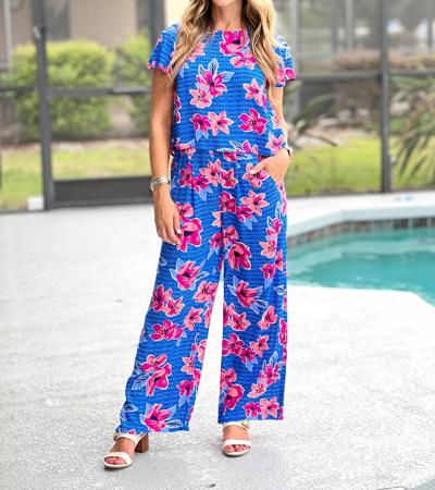 Shop Hatley Bow Back Jumpsuit In Bold Blossoms In Multi
