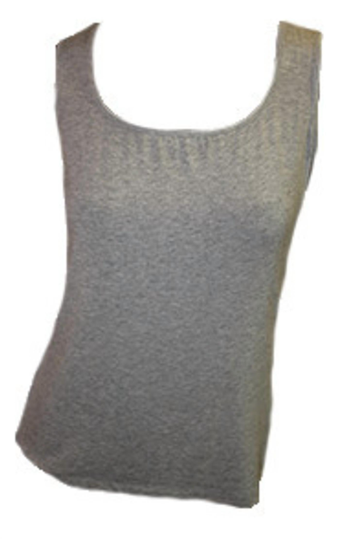 Angel Bra-friendly Tank Top In Gray In Grey