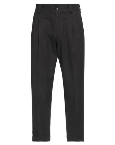 Shop Dolce & Gabbana Man Pants Dark Brown Size 38 Cotton