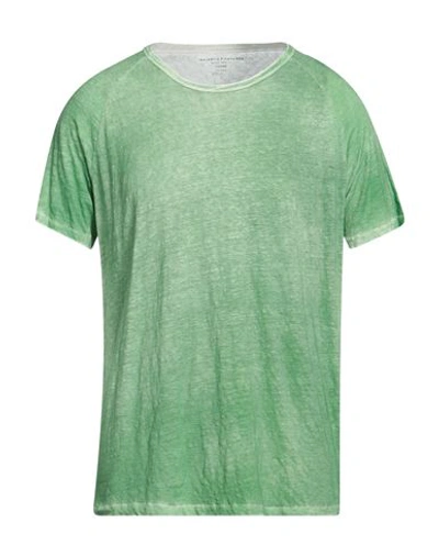 Shop Majestic Filatures Man Sweater Green Size L Linen, Elastane