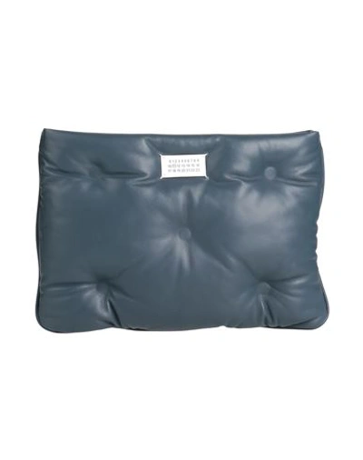Shop Maison Margiela Woman Handbag Midnight Blue Size - Ovine Leather, Bovine Leather, Brass, Zinc, Coppe