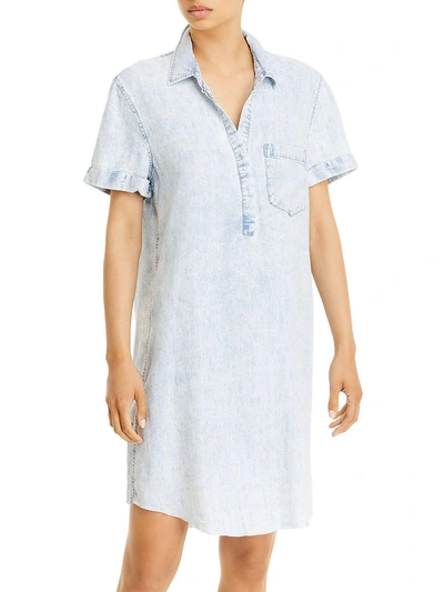 Shop Rails Womens Lyocell Blend Mini T-shirt Dress In Blue