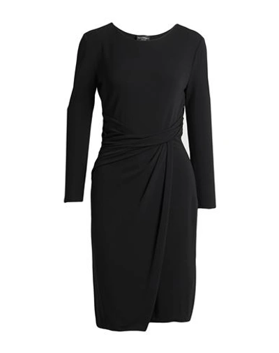 Shop Emporio Armani Woman Mini Dress Black Size 14 Viscose, Elastane