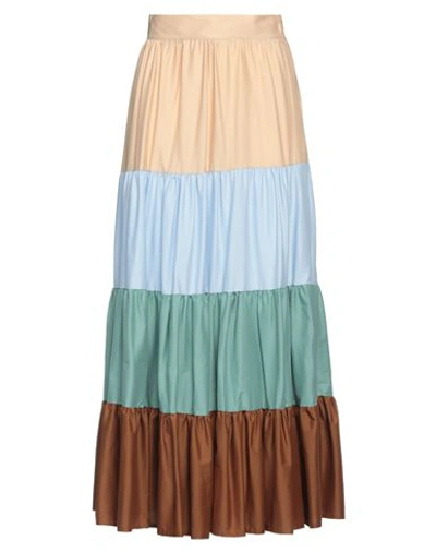 Shop Dixie Woman Maxi Skirt Beige Size M Cotton, Polyamide, Elastane