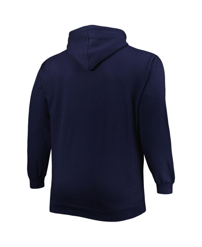 Profile Men's Navy Denver Nuggets Big And Tall Heart And Soul Pullover Hoodie In Navy
