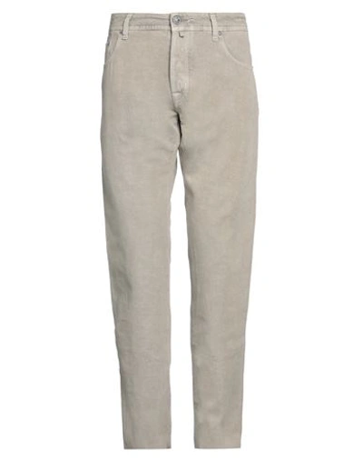 Shop Jacob Cohёn Man Pants Dove Grey Size 38 Cotton, Linen