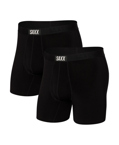 Shop Saxx Men's Vibe Super Soft Boxer Brief, Pack Of 2 In Black,wood Camo