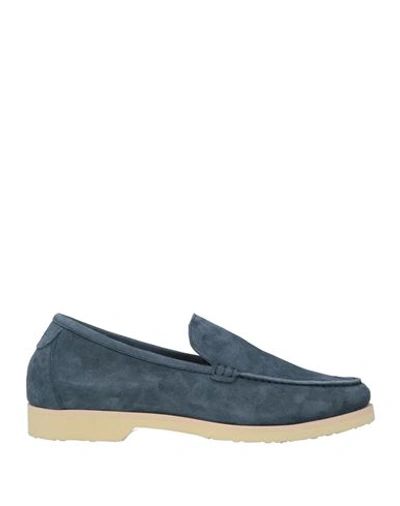 Shop Andrea Ventura Firenze Man Loafers Slate Blue Size 9 Leather