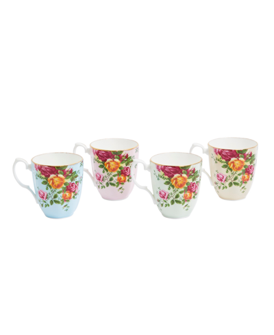 Royal Albert Old Country Roses Mug 13.5 Fluid Oz, 4 Piece Set, Service For 4 In Multi