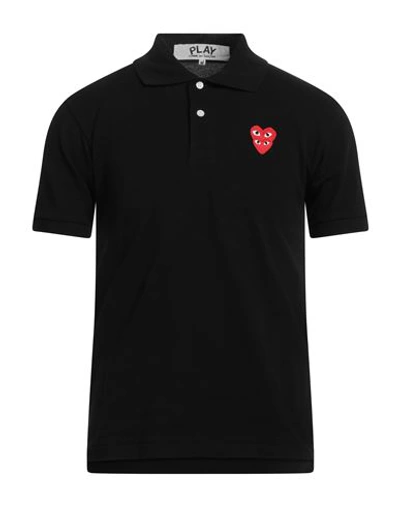 Shop Comme Des Garçons Play Man Polo Shirt Black Size M Cotton