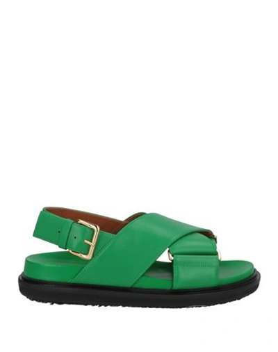 Shop Marni Woman Sandals Green Size 5 Soft Leather