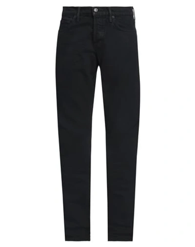 Shop Tom Ford Man Jeans Black Size 31 Cotton, Polyurethane, Calfskin