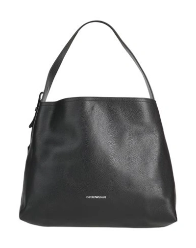 Shop Emporio Armani Woman Handbag Black Size - Bovine Leather