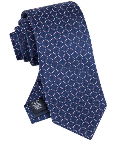 Shop Tommy Hilfiger Men's Multi-dot Grid Tie In Navy,pink