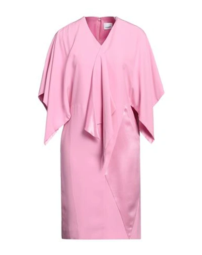 Shop Burberry Woman Mini Dress Pink Size 8 Silk