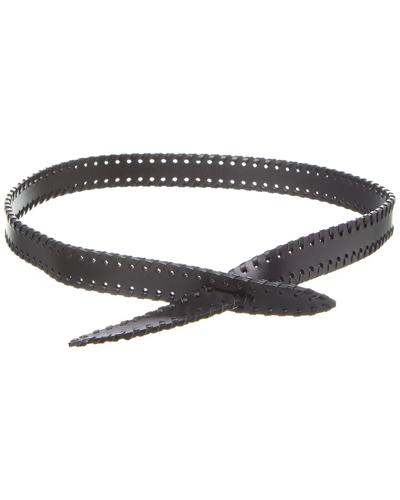 Shop Isabel Marant Lecce Knotted Leather Belt In Black