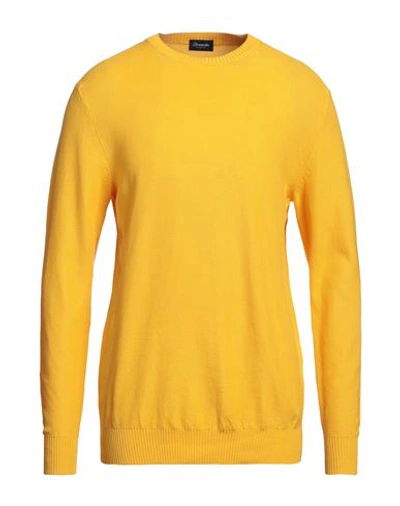 Shop Drumohr Man Sweater Yellow Size 40 Cotton