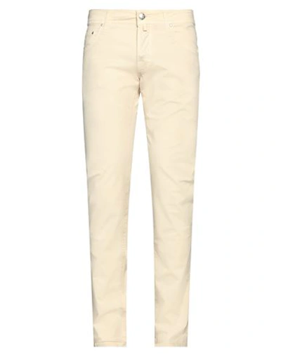 Shop Jacob Cohёn Man Pants Ivory Size 32 Cotton, Elastane In White