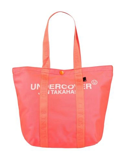 Shop Undercover Man Handbag Coral Size - Nylon, Pvc - Polyvinyl Chloride In Red