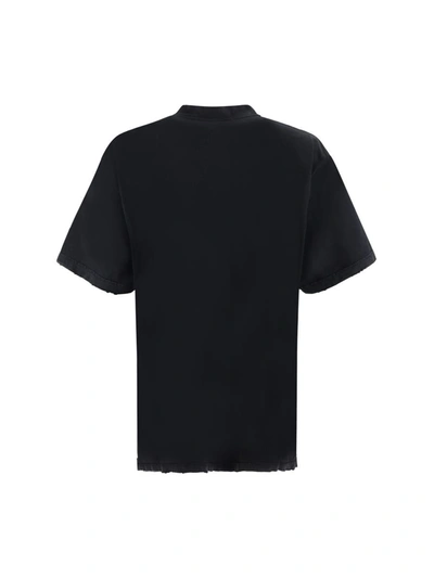Shop Balenciaga T-shirts In Washedblack/black