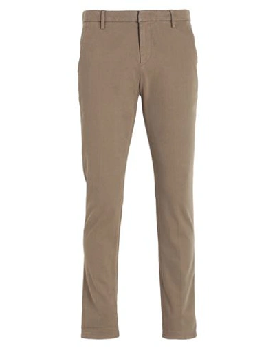 Shop Dondup Man Pants Military Green Size 34 Cotton, Lyocell, Elastane