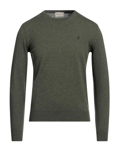 Shop Brooksfield Man Sweater Green Size 36 Virgin Wool