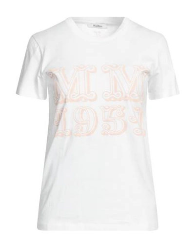 Shop Max Mara Woman T-shirt Ivory Size Xs Cotton In White