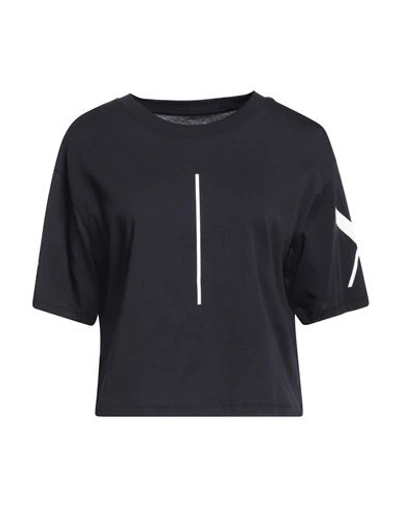 Shop Armani Exchange Woman T-shirt Navy Blue Size L Cotton