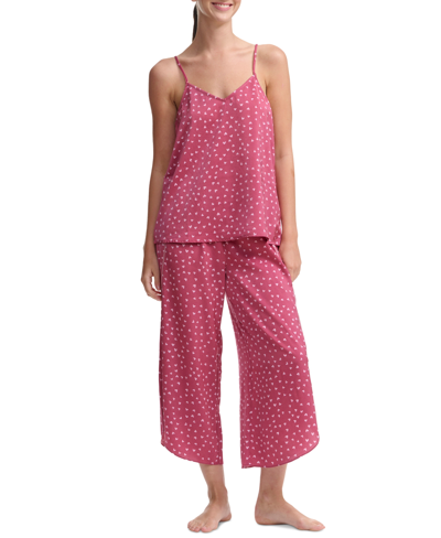Shop Splendid Women's 2-pc. Printed Cropped Pajamas Set In Mini Heart Toss